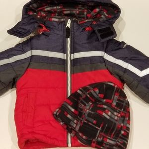 18m snow thick winter Jacket with hat